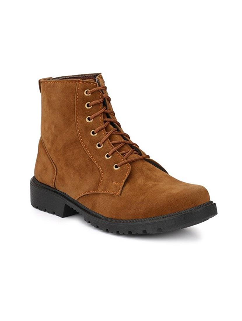 brown suede high ankle boot - 15121177 - Zoom Image - 0