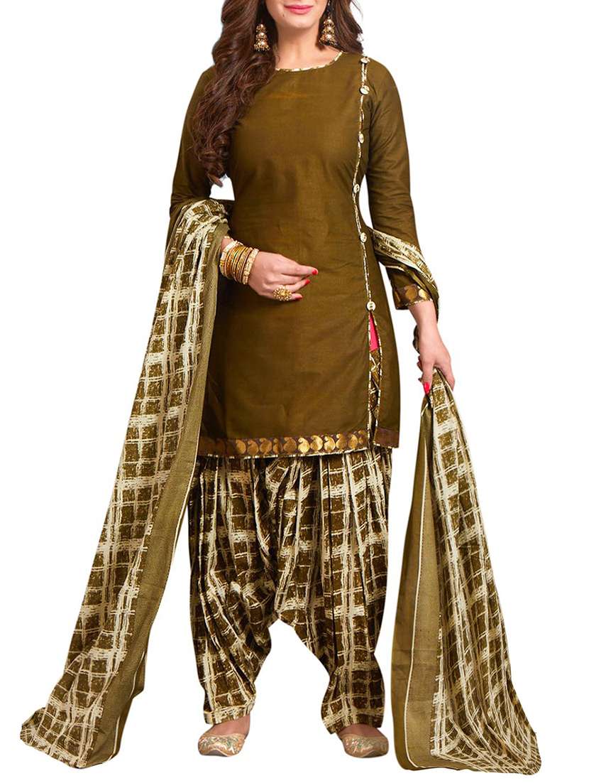 mehandi unstitched salwar suit