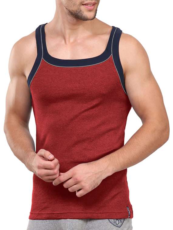 red  cotton vest