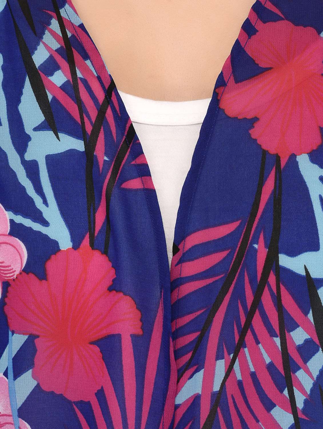 blue printed shrug - 15123573 -  Standard Image - 3