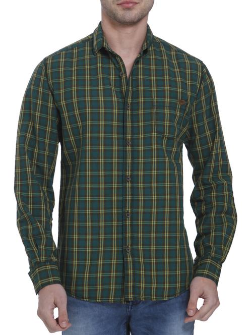 green cotton casual shirt - 15124539 -  Standard Image - 0
