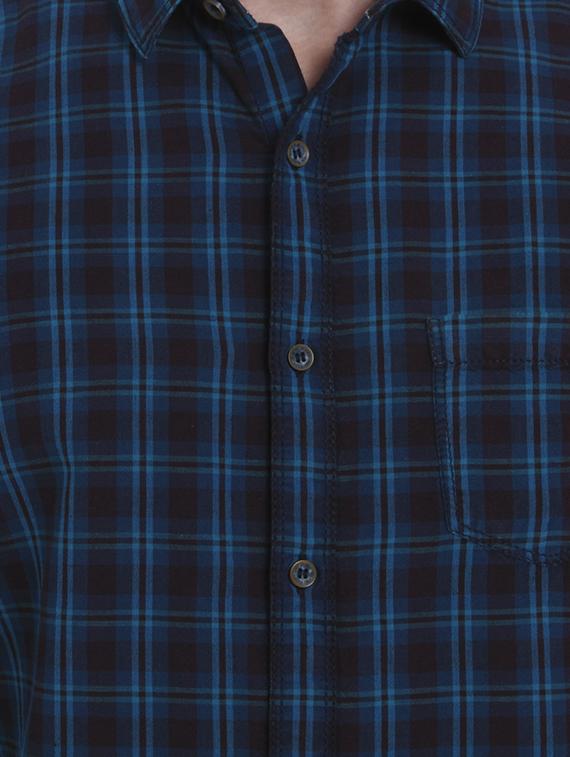 blue cotton casual shirt - 15124540 - Standard Image - 3