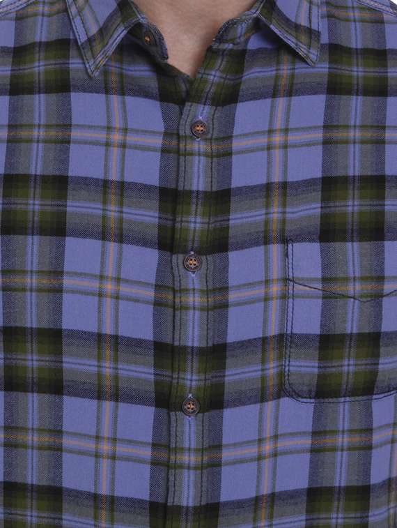 blue cotton casual shirt - 15124545 -  Standard Image - 3