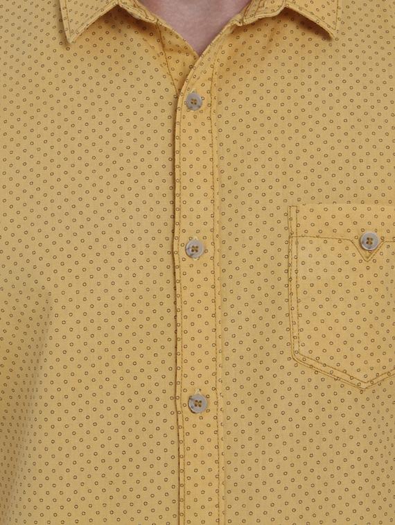 yellow cotton casual shirt - 15124552 - Standard Image - 3