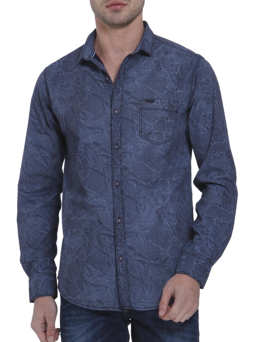 blue cotton casual shirt - 15124554 - Zoom Image - 0