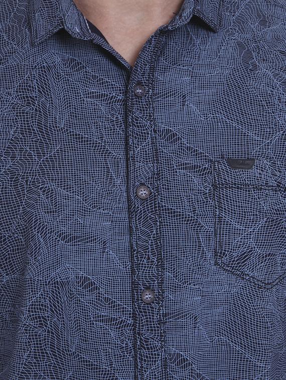 blue cotton casual shirt - 15124554 - Standard Image - 3