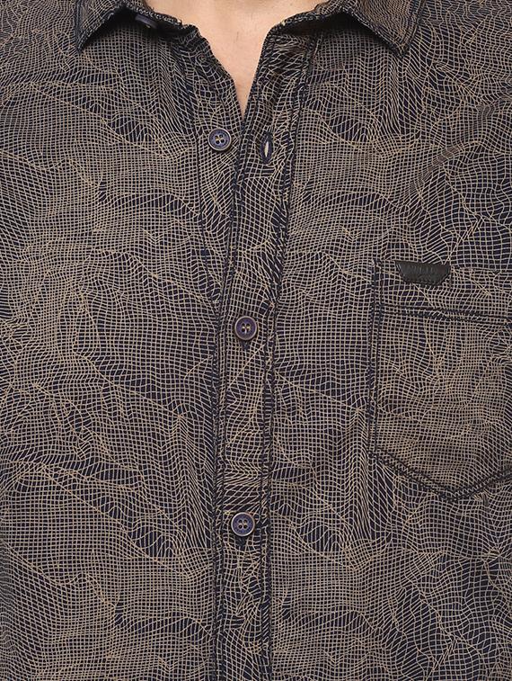 brown cotton casual shirt - 15124555 - Standard Image - 3