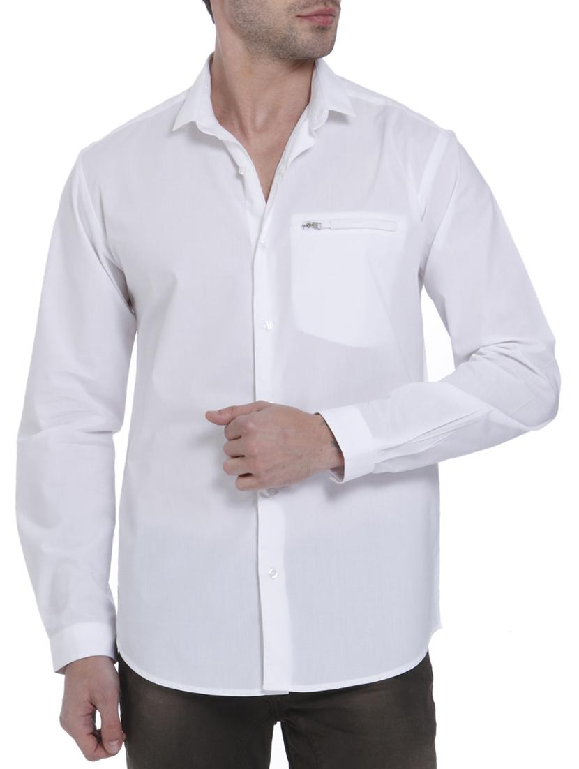 white cotton casual shirt - 15124565 - Zoom Image - 0