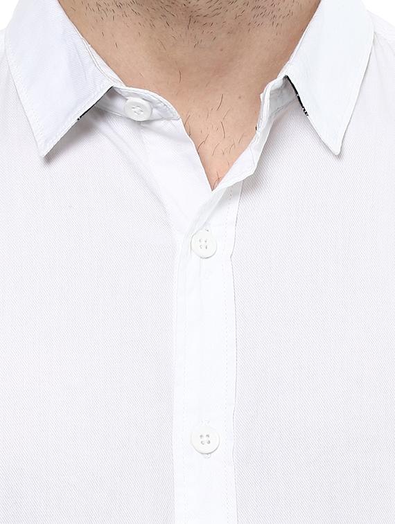 white cotton casual shirt - 15124573 - Standard Image - 3
