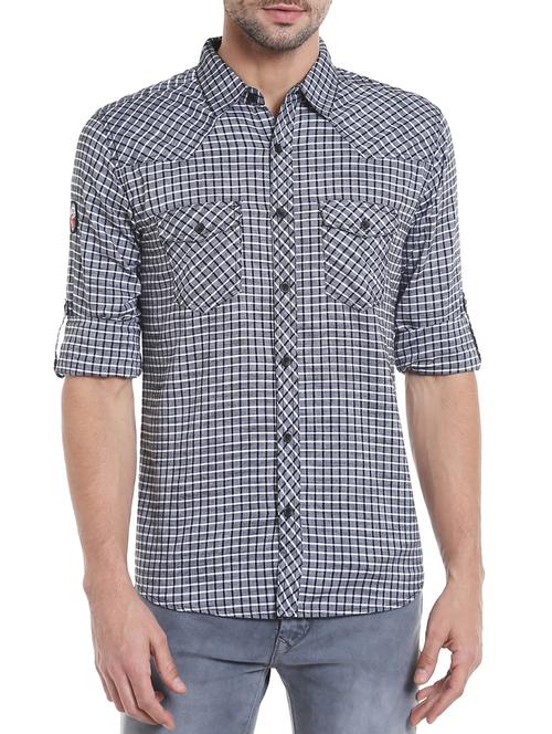grey cotton casual shirt - 15124596 -  Standard Image - 0