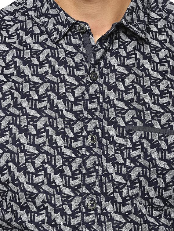 blue cotton casual shirt - 15124623 - Standard Image - 3