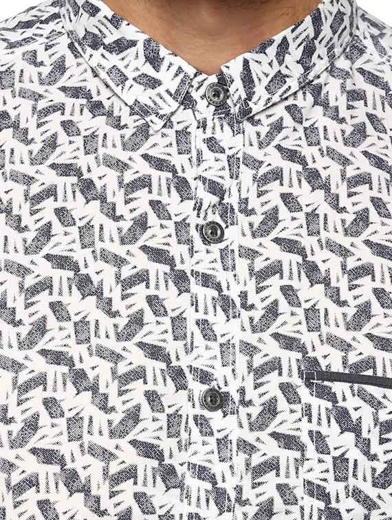 white cotton casual shirt - 15124624 - Standard Image - 3