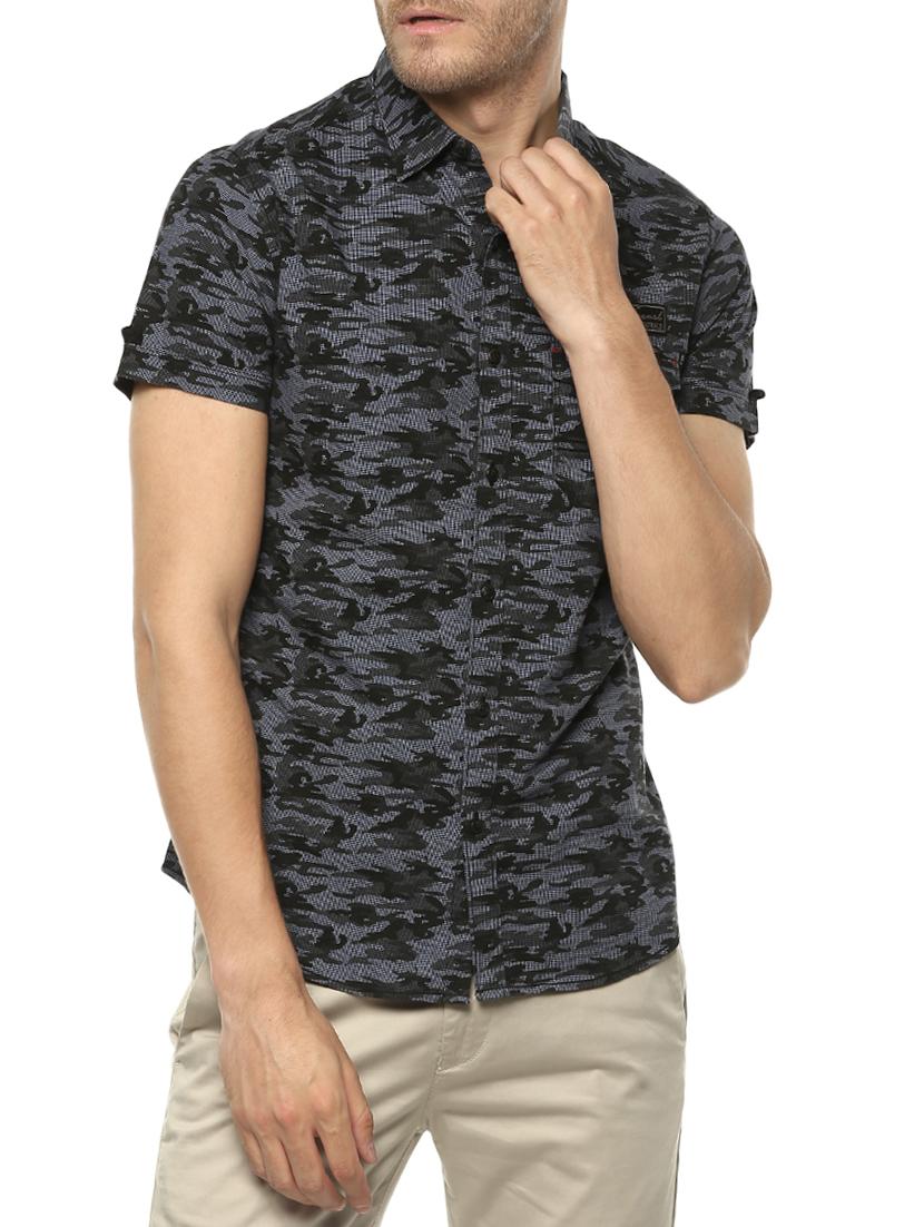 grey cotton casual shirt - 15124625 -  Zoom Image - 0