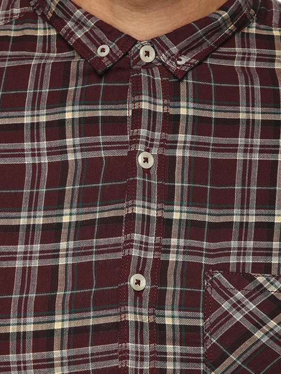 brown cotton casual shirt - 15124638 -  Standard Image - 3