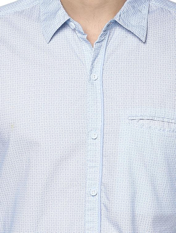light blue cotton casual shirt - 15124670 - Standard Image - 3