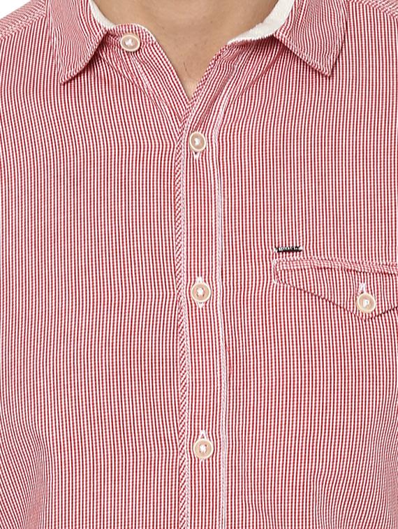 pink cotton casual shirt - 15124677 - Standard Image - 3