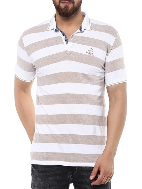 white cotton polo t-shirt - 15124708 - Standard Image - 0