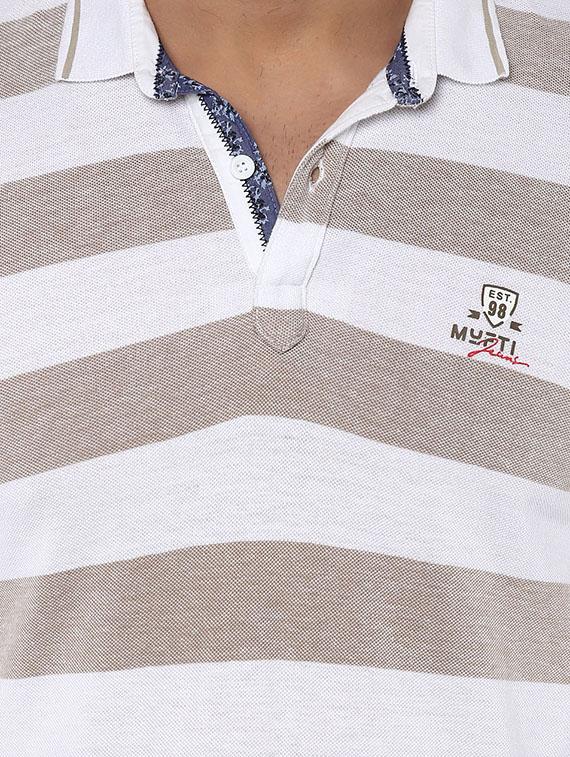 white cotton polo t-shirt - 15124708 - Standard Image - 3