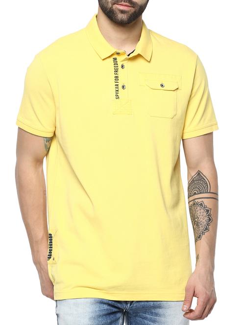 yellow cotton pocket t-shirt - 15124761 -  Standard Image - 0
