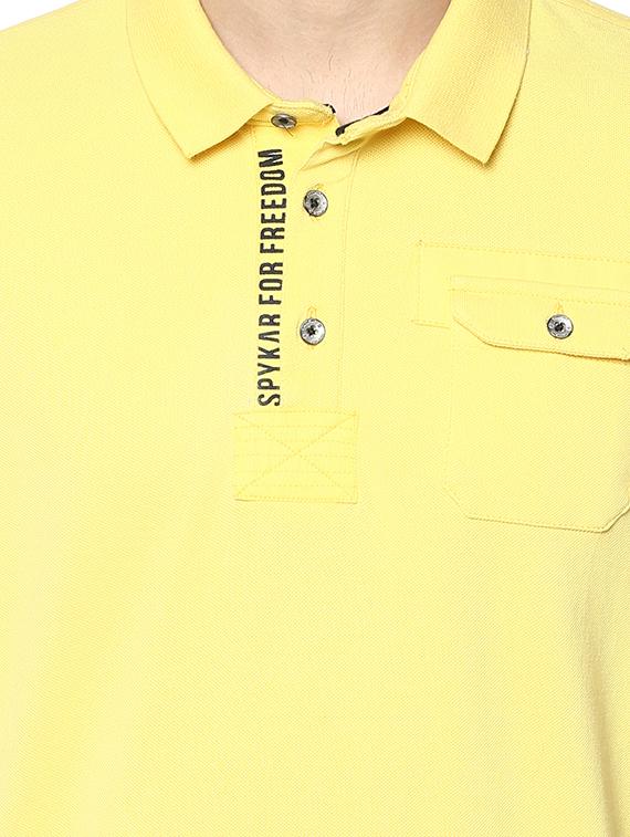 yellow cotton pocket t-shirt - 15124761 - Standard Image - 3