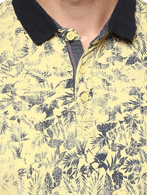 yellow cotton all over print t-shirt - 15124771 - Standard Image - 3
