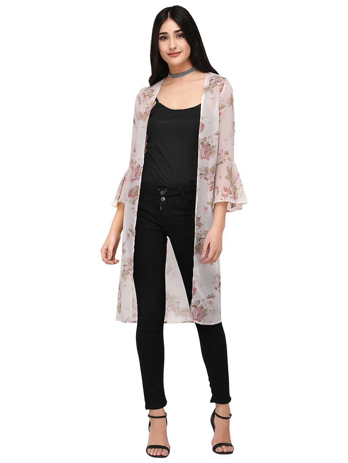 white floral shrug - 15128206 - Zoom Image - 0