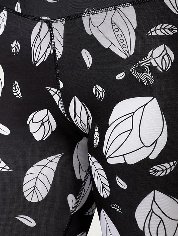 black printed sports capri - 15132055 - Standard Image - 3