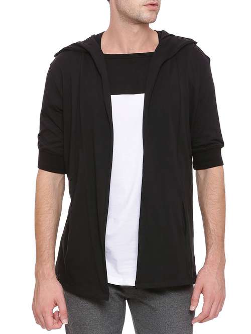 black cotton shrug - 15135280 -  Standard Image - 0