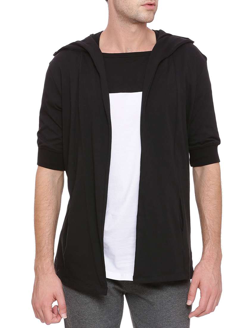 black cotton shrug