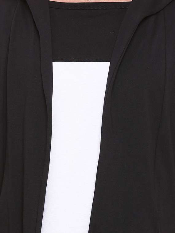 black cotton shrug - 15135280 - Standard Image - 3