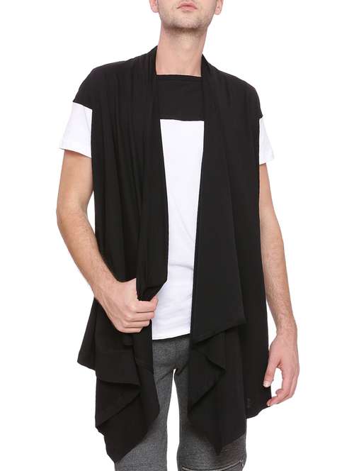 black cotton shrug - 15135281 - Standard Image - 0