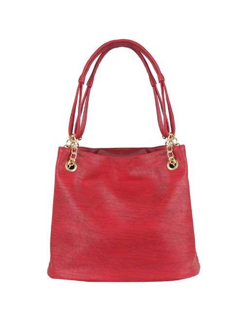 red leatherette regular handbag - 15136450 - Standard Image - 0