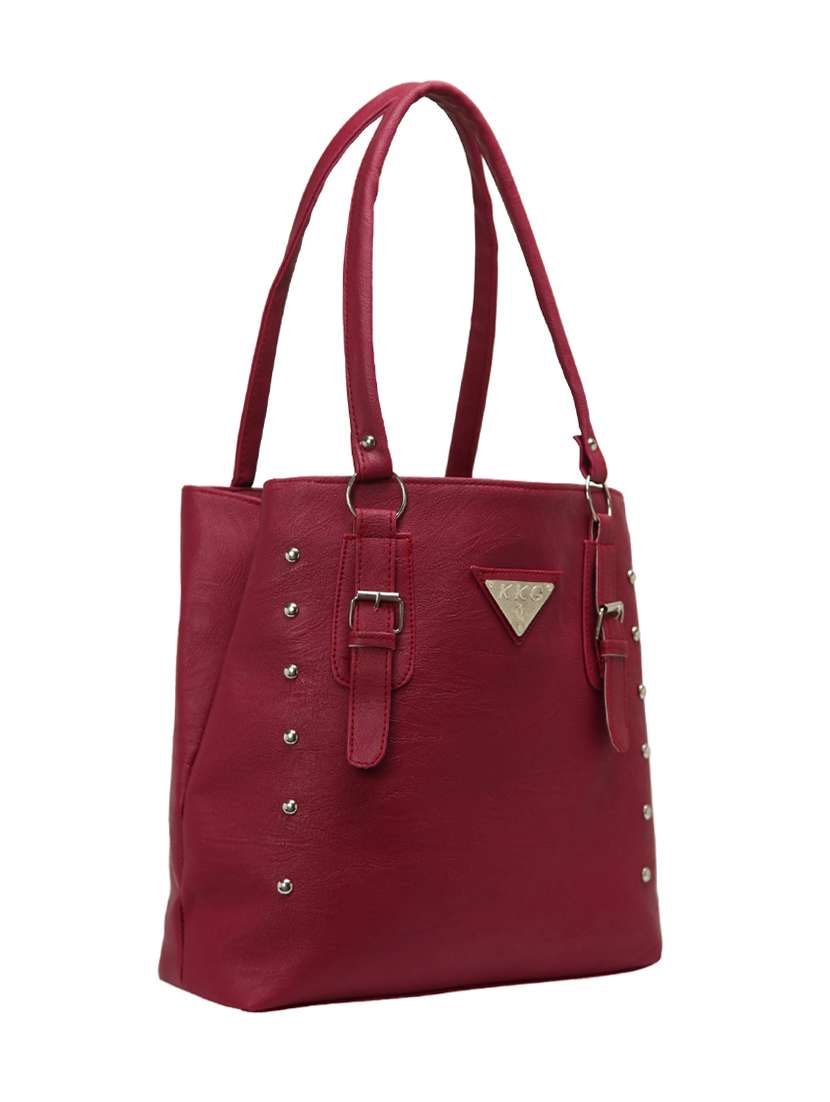 purple leatherette  regular handbag - 15136478 -  Standard Image - 3