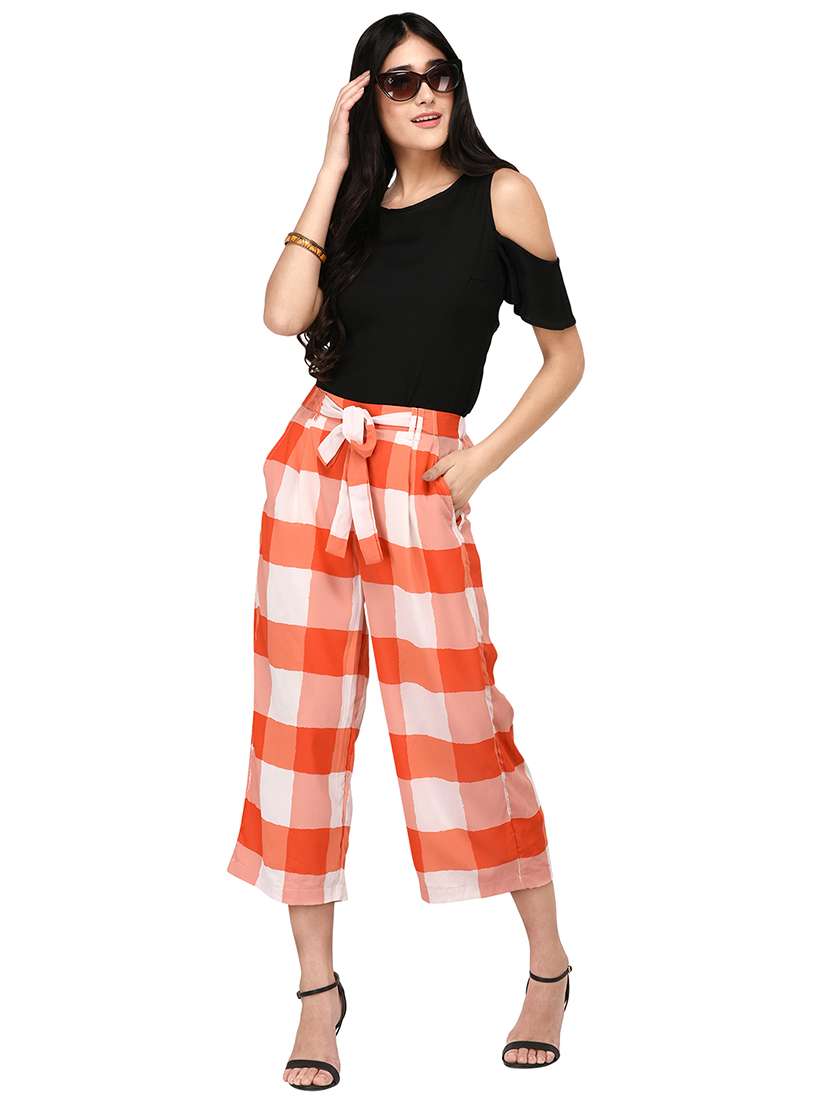 orange checkered capri - 15141484 -  Standard Image - 3