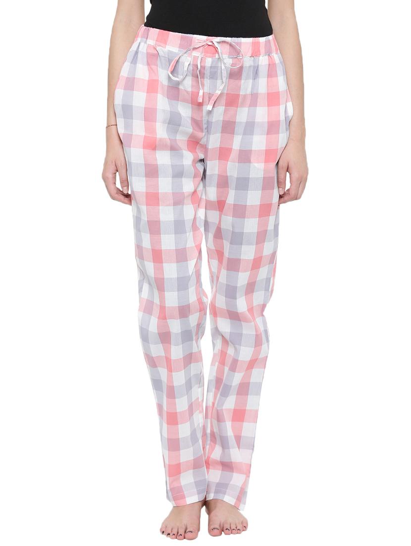 pink checkered cotton pajama - 15142660 -  Zoom Image - 0