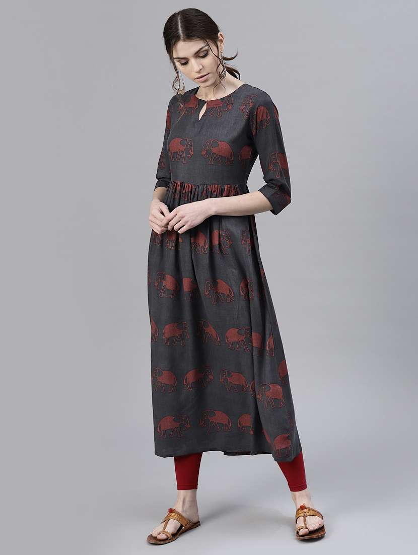 conversational flared kurta