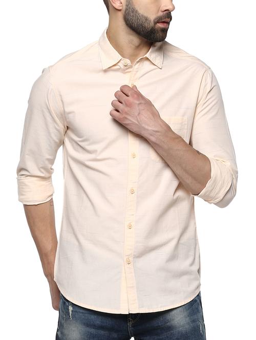beige cotton casual shirt - 15147828 -  Standard Image - 0
