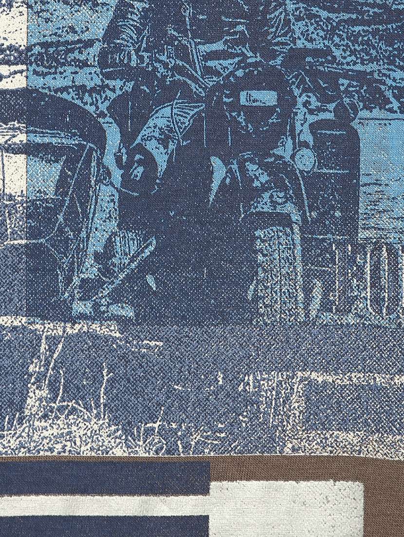 brown cotton front print t-shirt - 15147851 -  Standard Image - 5