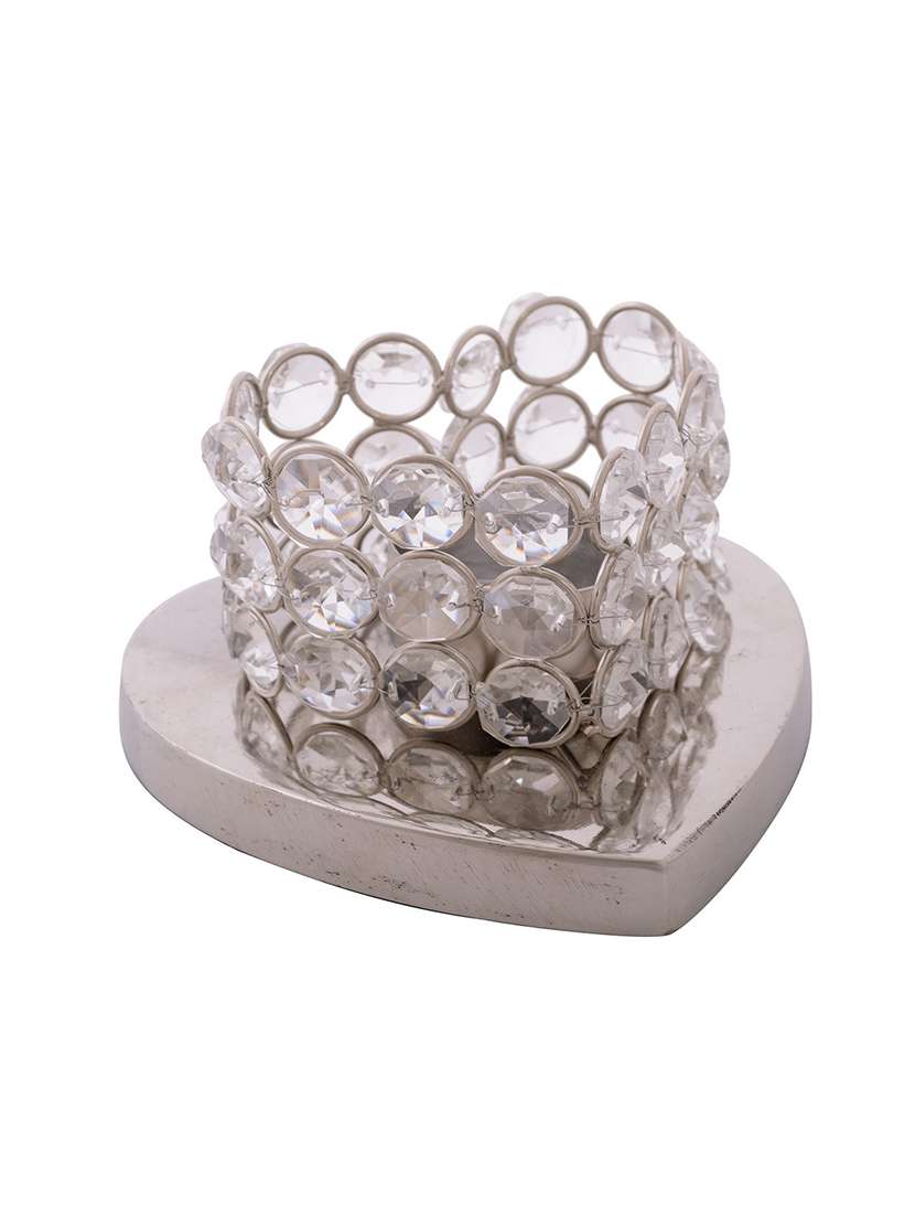 love moments heart shape base crystal tea light holder