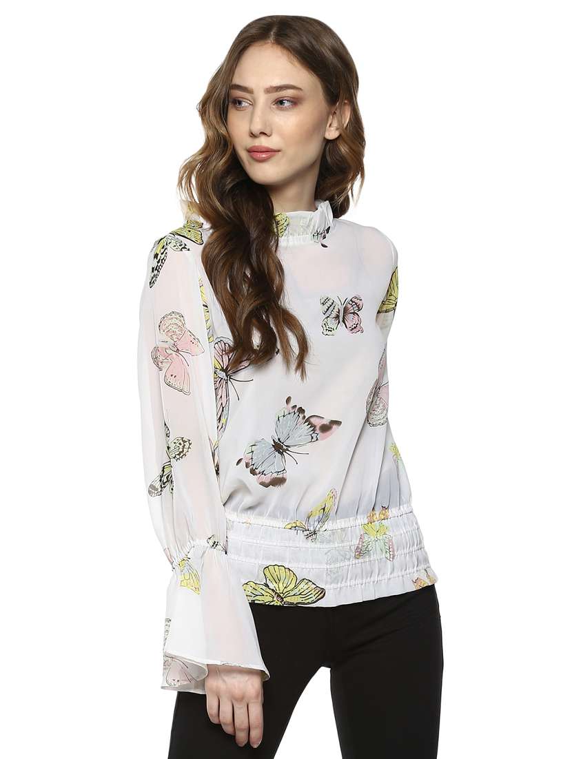 women's straight mock neck top