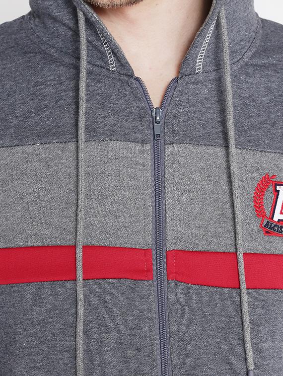 grey color block sweatshirt - 15152392 - Standard Image - 3