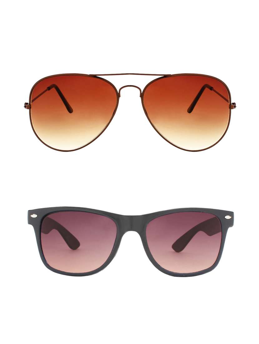 abner combo of 2 sunglasses aviator & wayfarer sunglasses-combo 2359