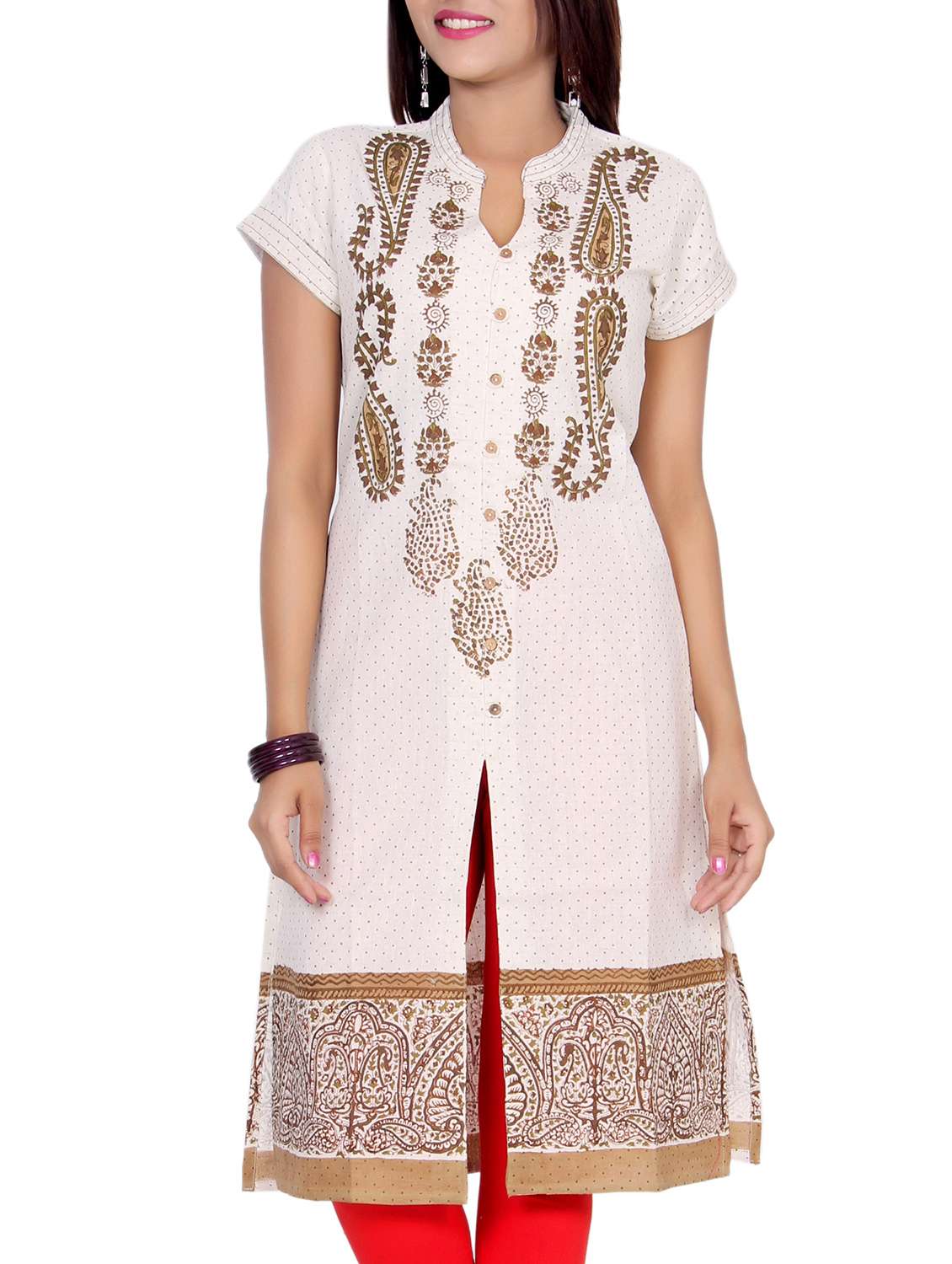 white cotton straight kurta
