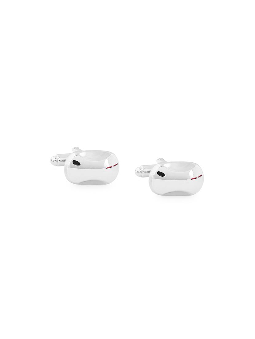 silver plated metal cufflink