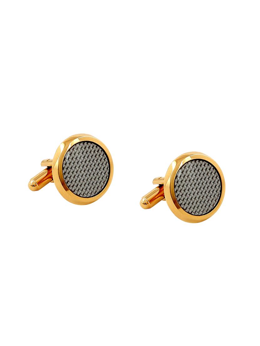 grey metal cufflink