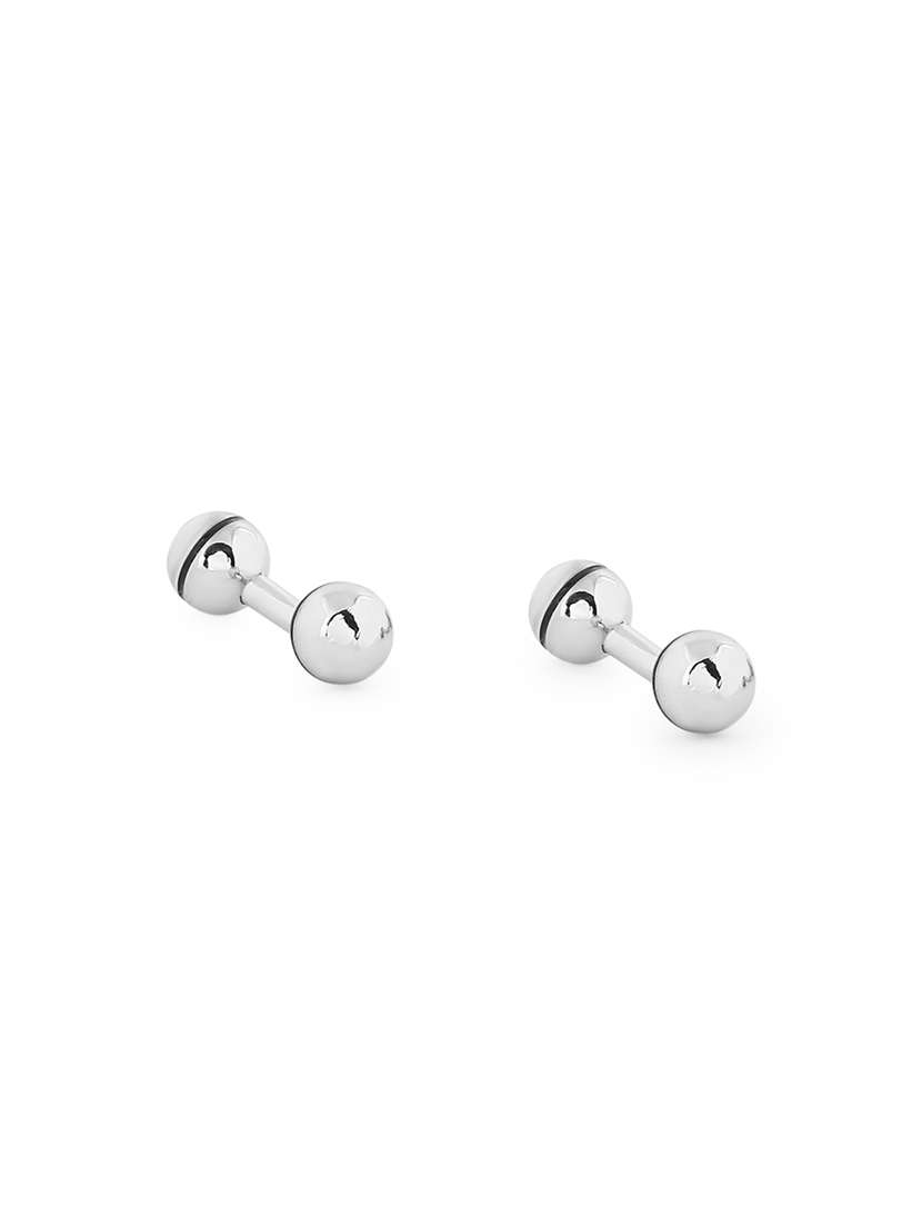 silver metal cufflink
