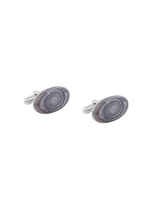 grey metal cufflink - 15159220 - Standard Image - 0