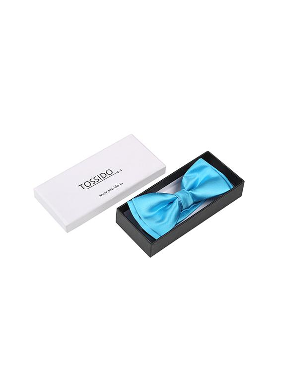 blue micro fiber bow tie - 15160595 - Standard Image - 3