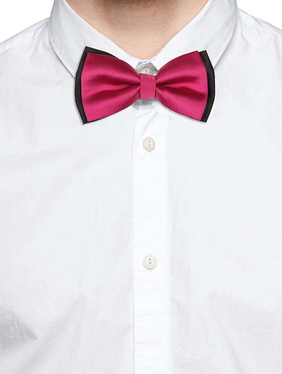 pink micro fiber bow tie - 15162951 -  Standard Image - 3