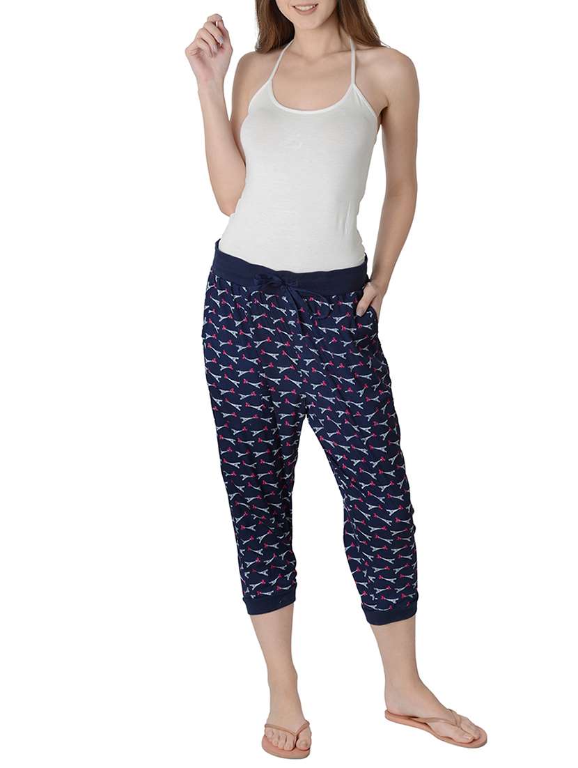 navy blue printed pajama - 15163225 -  Standard Image - 3